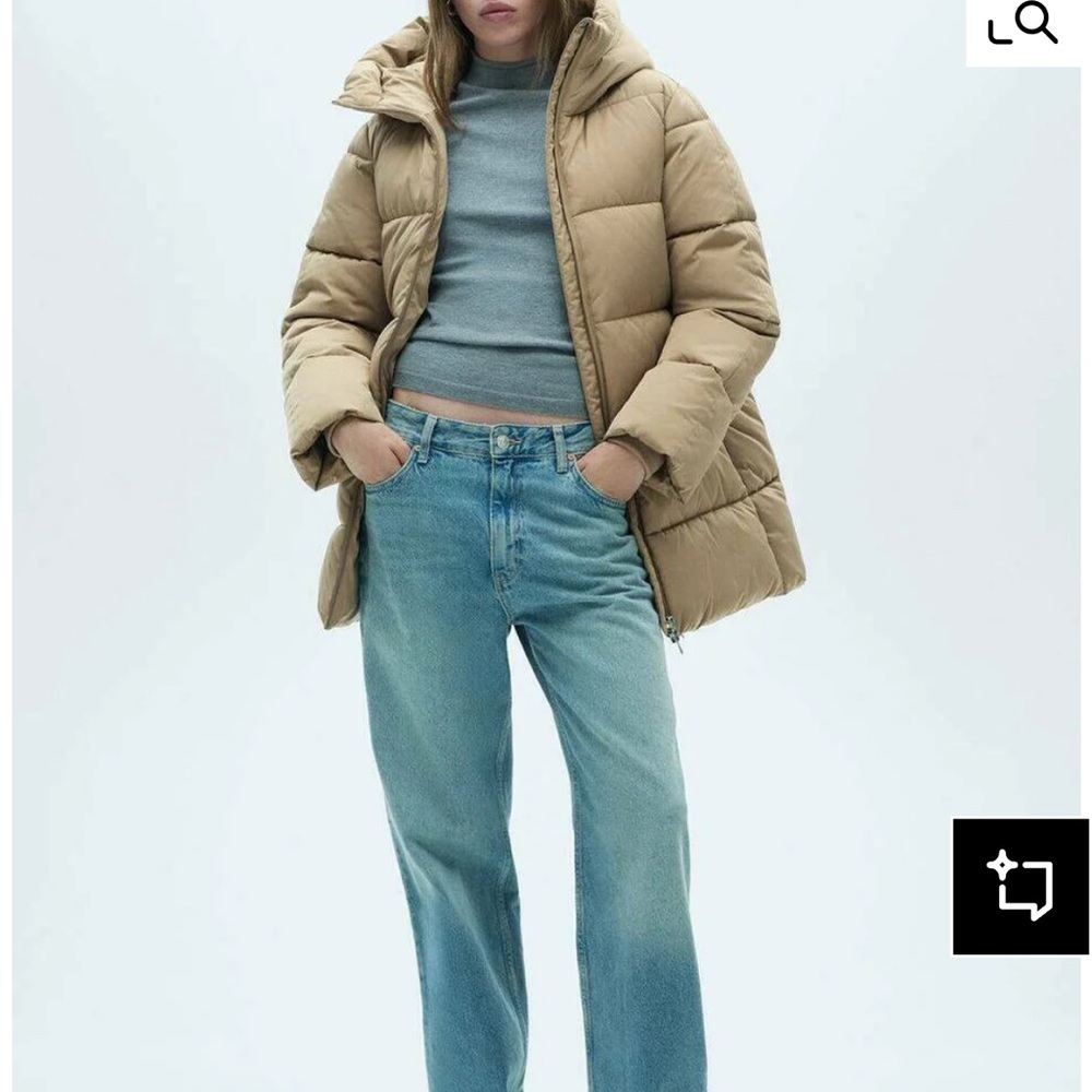 Mango Beige Puffer Jacket, new with tags